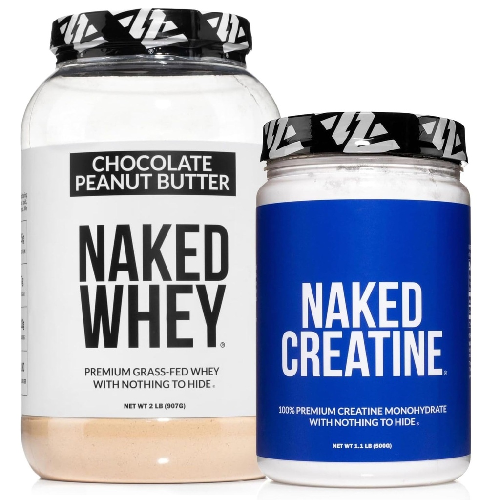 NAKED Wei Chocolade Pindakaas Proteïnepoeder (21 porties) + Pure Micronized Creatine Monohydraat 500g (100 porties) 