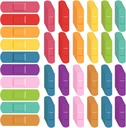 Lounsweer 600 stuks Kids Bandages Bulk Waterdichte ademende Bandages Neon Kleurrijke flexibele Bands Diverse Kleuren Flexibele Bescherming Wound Care Scrapes en Slight Cut