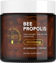 Dr Sosnowski's Bee Propolis, 1500mg High Potency, Superfood, capsules végétales, 60 mois d'approvisionnement