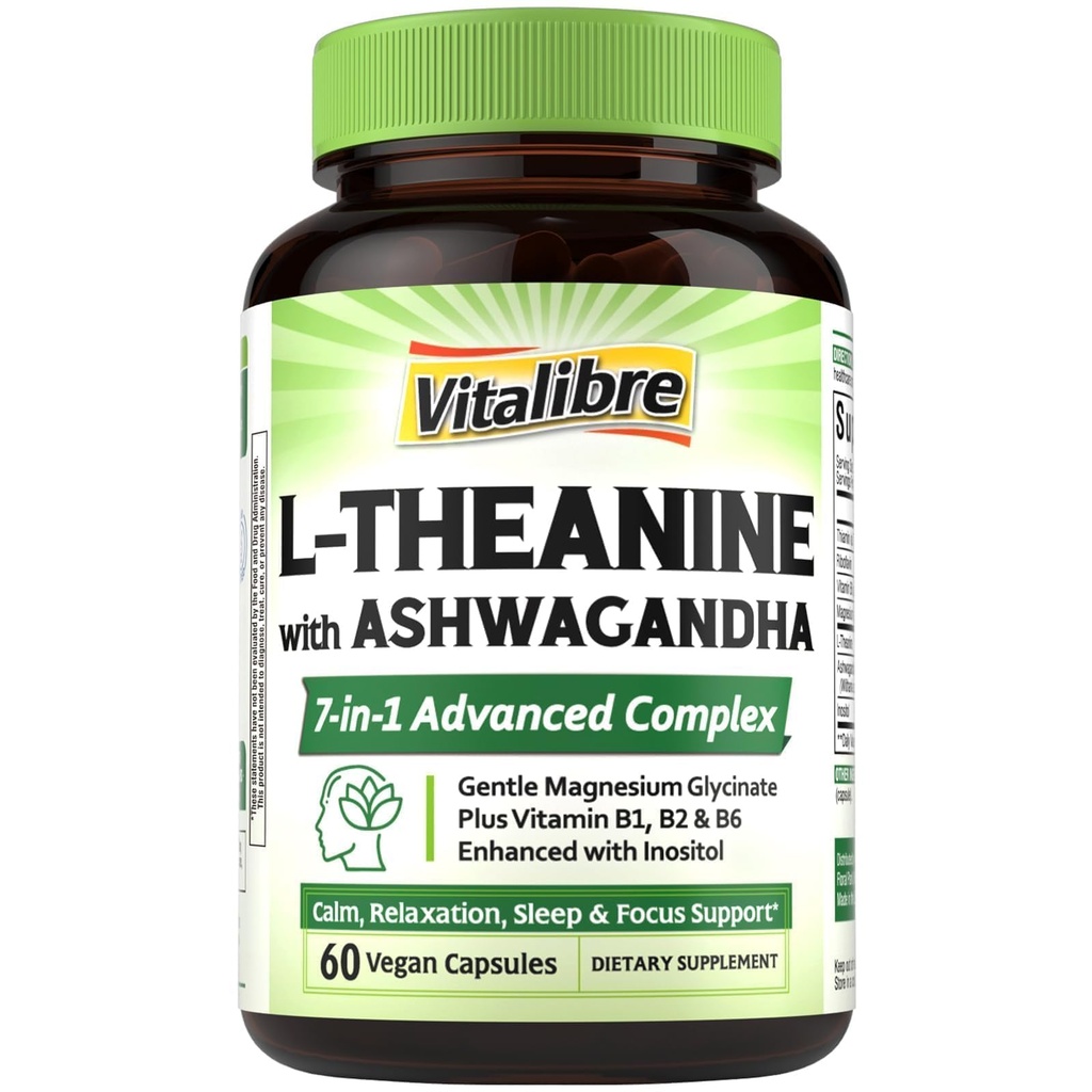 Vitalibre L Theanine Supplement 200mg 