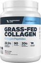 Transparent Labs Grass-Fed Collagen Peptides Powder - Chocolate Collagen Powder for Men & Women, 22G Grassfed Bovine Hydrolyzed Collagen Peptides for Skin, Hair, Bones & Muscle Recovery - 30 Servings