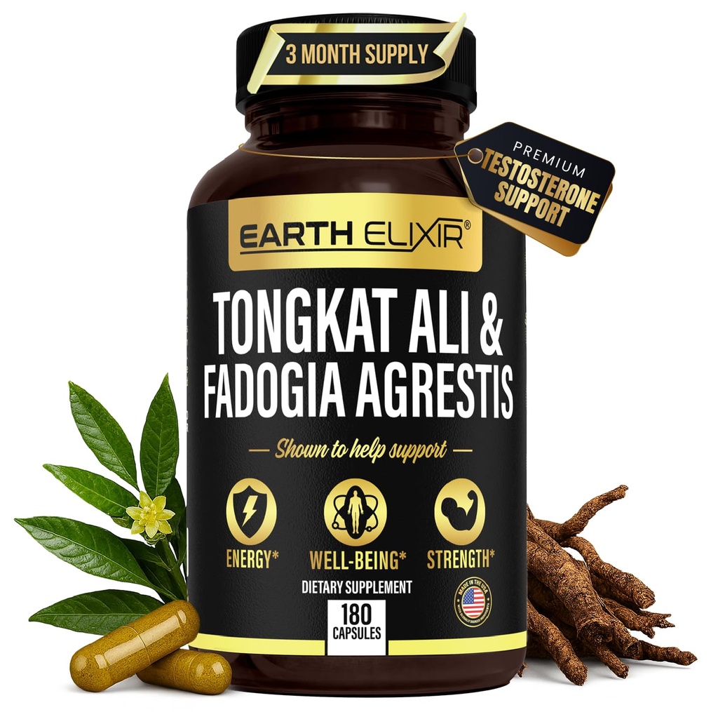 Aarde Elixir Fadogia Agrestis & Tongkat Ali voor mannen & vrouw 