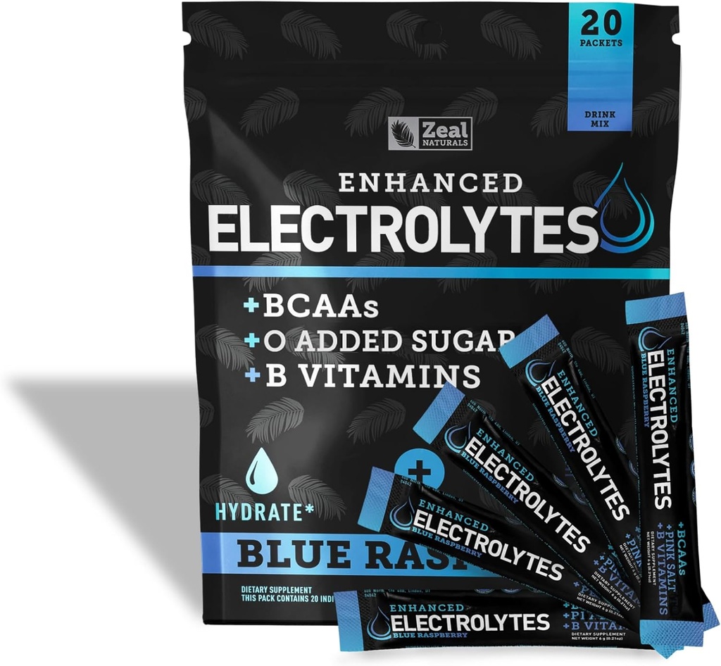 Enhanced Electrolyte Powder Stick Packs (Blue Raspberry 