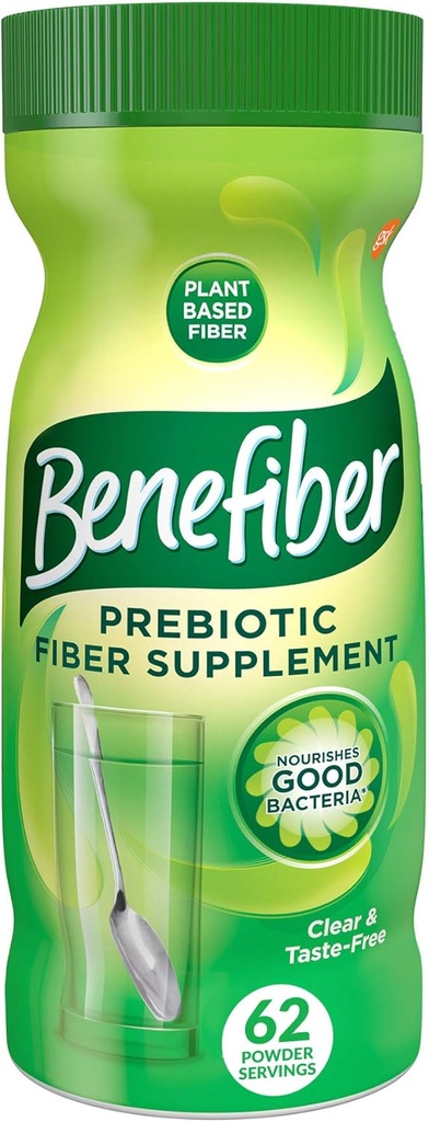 Benefiber Daily Prebiotic Fiber Supplement Powder for Digestive Health, Daily Fiber Powder, Unflavored - 62 Serves (8.7 Ounces)
