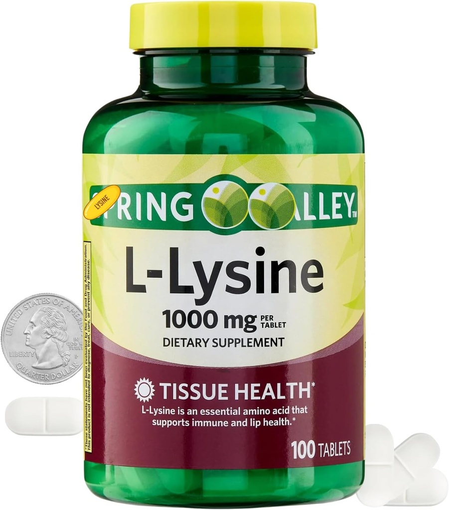 L-Lysine 1000mg Aminozuur lysine L lysine Lysine Supplement Lysine Immune Ondersteuning 100 Tablet