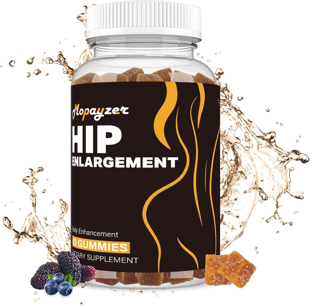 Booty Gummies voor Big Butt en HIPS, Grotere Butt Gummies voor Natuurlijke Curves, 1 PCS Bum Support Gummies, Berry Flavored Women Support Supplement, Boost Glute Growth, Fenegriek, 60 Tellen.