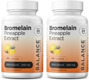 Balancebreens Bromelain 500mg, 120 Capsules - Ananas Extract Digestief Enzyme, Ondersteunt spijsvertering en Joint Health Supplement