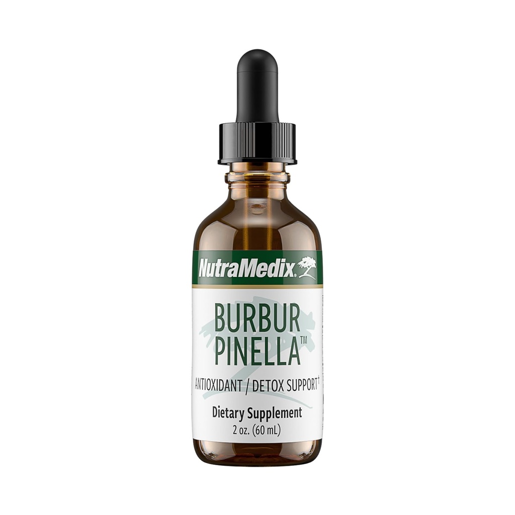 NutraMedix Burbur-Pinella Brain Health Supplements for Adults - Combat Brain Fog & Promote Nerve Support - Aid A Healthy Full Body Detox Cleanse - Bio available Liquid Format (2 oz / 60 ml)