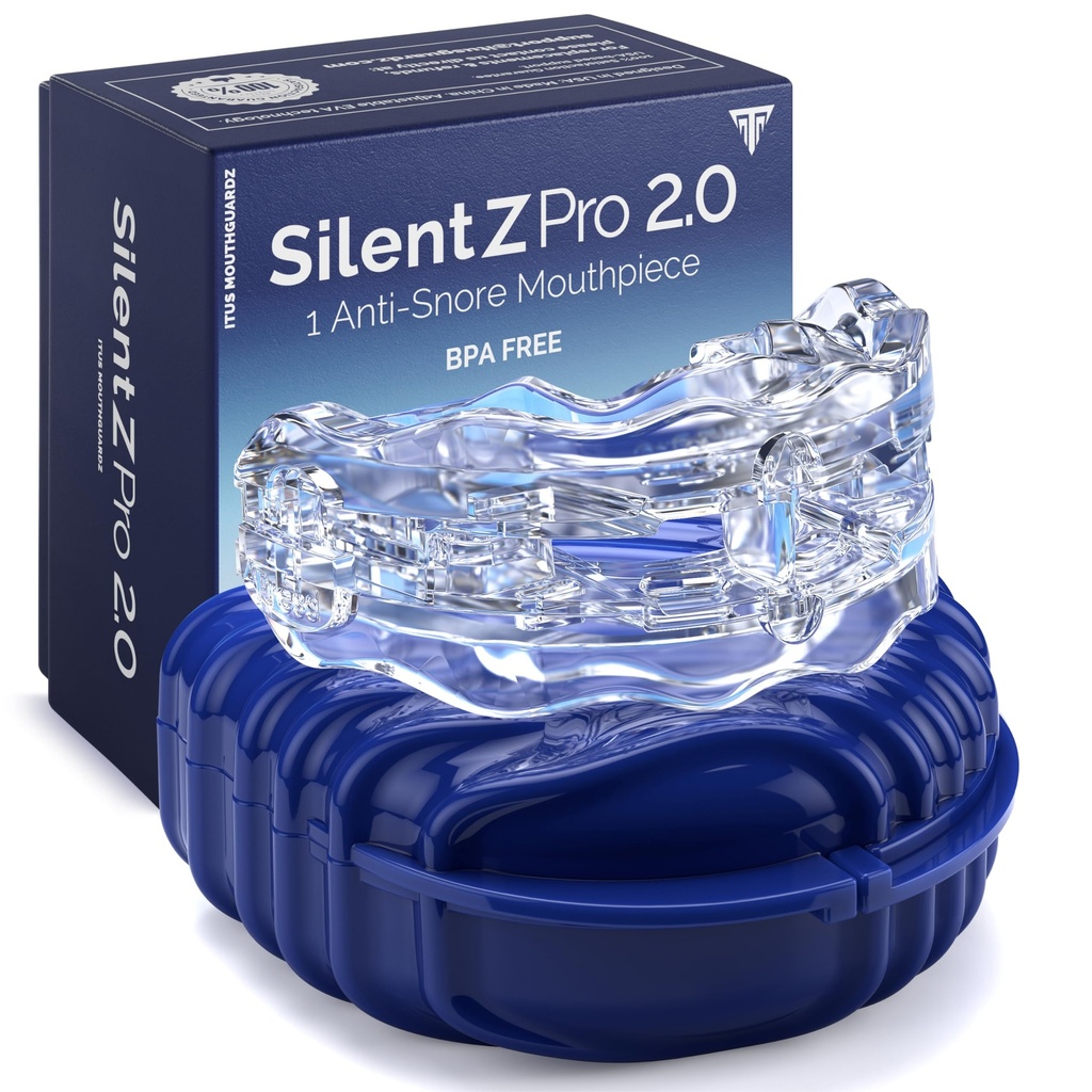 Itus Mouthguardz: SilentZPro 2.0 - USA Designed & FDA-Cleared Anti Snore Mondstuk - Volledig verstelbare Anti Snore Mondwacht - Professionele Gepatenteerde Anti Snore Apparaat, Medium