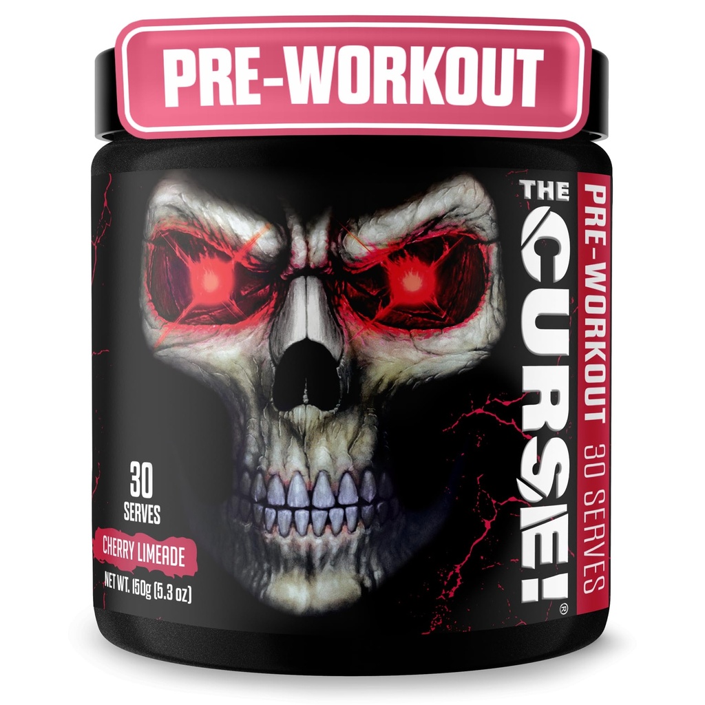JNX SPORTS The Curse! Voorbehandeling Powder for Men & Women, Cafeïne, Beta-Alanine, Creatine, L-Citrulline, 30 Servers, Cherry Limeade Flavor Boost Energy, Strength & Focus