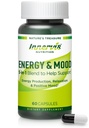 Supplément d'énergie et d'humeur – Booster l'énergie et réduire la fatigue, soutenir la relaxation – 60 capsules – Non-OGM, 3ème partie testée – Innervis Nutrition