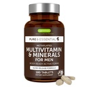 Igennus Methylated Men's Multivitamin with 22 Actives, Added Lycopene for Antioxidant Support, High Potency B12, Sustained Release, Pure & Clean, Non-GMO & Halal, 180 Tablets