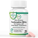 C'rcle Fexofenadine 180mg 24 Hour Allergy Relief Tablets - Non Drowsy Allergy Pills Medicine for All Day Relief - Antihistamine Fexofenadine Hydrochloride 180mg for Adults (150 Count)