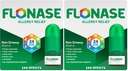 Flonase Allergy Relief Nasal Spray,24 Hour Non Drowsy Allergy Medicine,Metered Nasal Spray - 144 Sprays- Fall and Seasonal-Allergy Relief,(Pack of 2)