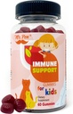 M. Pen Elderberry Vitamine C Gommies de zinc pour les enfants de 60 mois de compte de 2 mois d'approvisionnement de 4 ans et plus, Gommies de soutien immunitaire, faible teneur en sucre, non OGM, végétalien, sans gluten, pectines