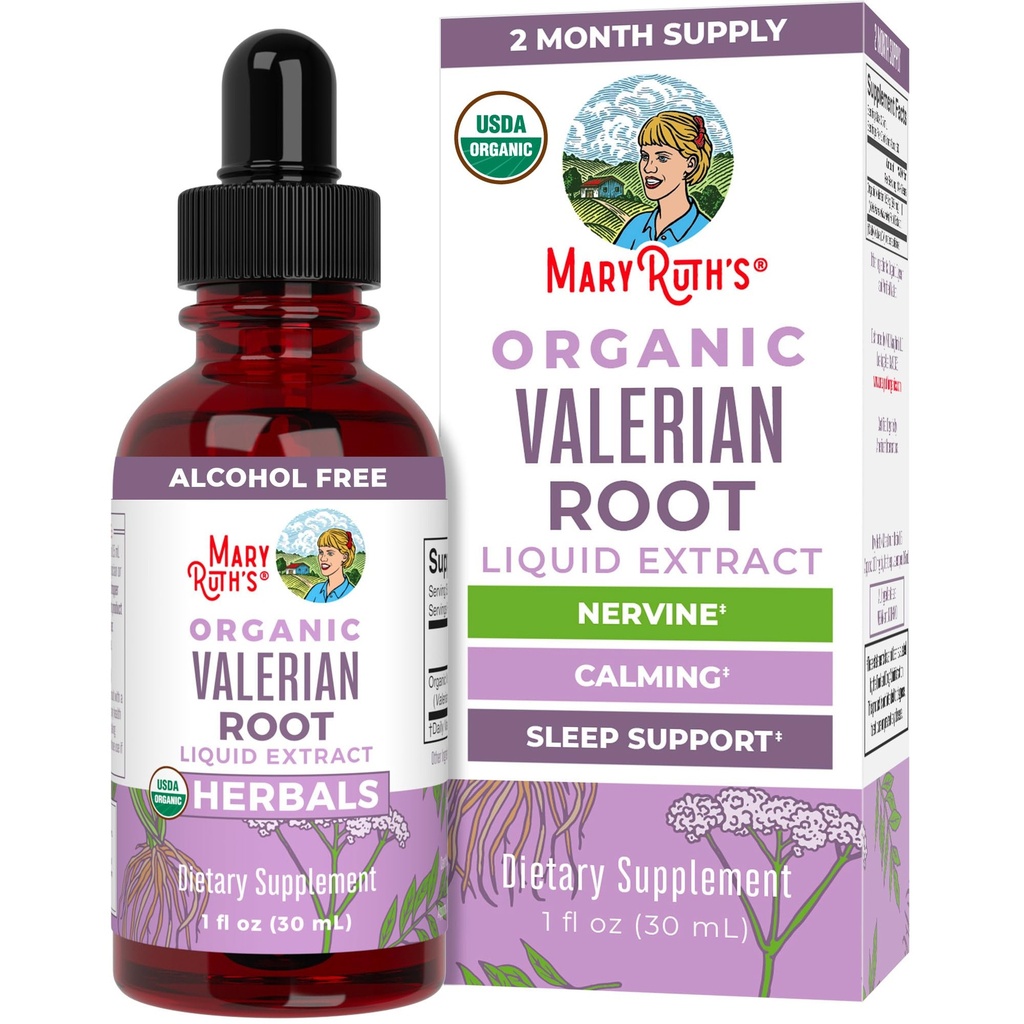 MaryRuth Organics Valeriaan Root Liquid Drops 2 maand Supply 