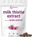 Micro Ingredients Milk Thistle Supplement | 360 Softgels with Grape Seed Oil | Highly Bioavailable Extract | Contains Active Silymarin + Antioxidants