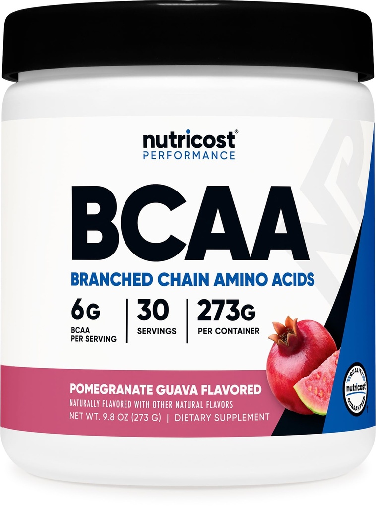 Nutricost BCAA Powder 2:1:1 (Pomegranate Guava, 30 Servings) - Branched Chain Amino Acids