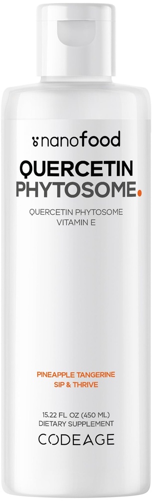 Codeage Liquid Quercetine Phytosome Supplement, Quercetine 1000 mg Dihydraat, 3-maands Supply, Immune Support, Sophora Japonica, Vitamine E, Liposomale Levering, Vegan, Non-GMO, 15,22 fl oz