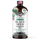 NaturoBliss Huile de Graine Noire Bio 100 Virgin Cold pressé dans une bouteille de verre Omega 3 6 9 Super Antioxydant Immune Support Joints Mobilité Digestion Cheveux Peau Vegan Sans gluten NonGMO USDA Certifié 16oz