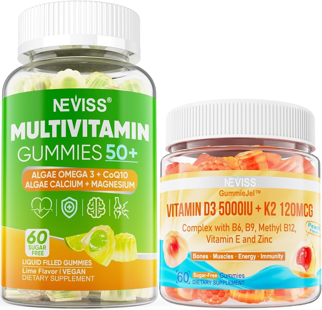 NEVISS Bundle - Women&Men 50+ Multivitamine 1 Pack + D3 5000IE K2 120mcg