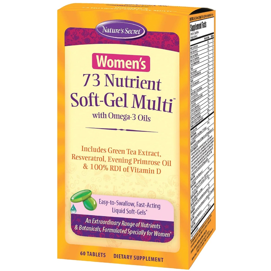Nature's Secret Women's 73 Nutrient Soft-Gel Multi + Omega 3