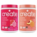 Create Create Createine Monohydrate Gummies - Beach Day Duo - Sour Peach & Watermeloen - Createine Gummies for Women & Men, NSF Certified, 3rd Party Tested, Anti-Melt Formula, 180 Count (2-Pack)