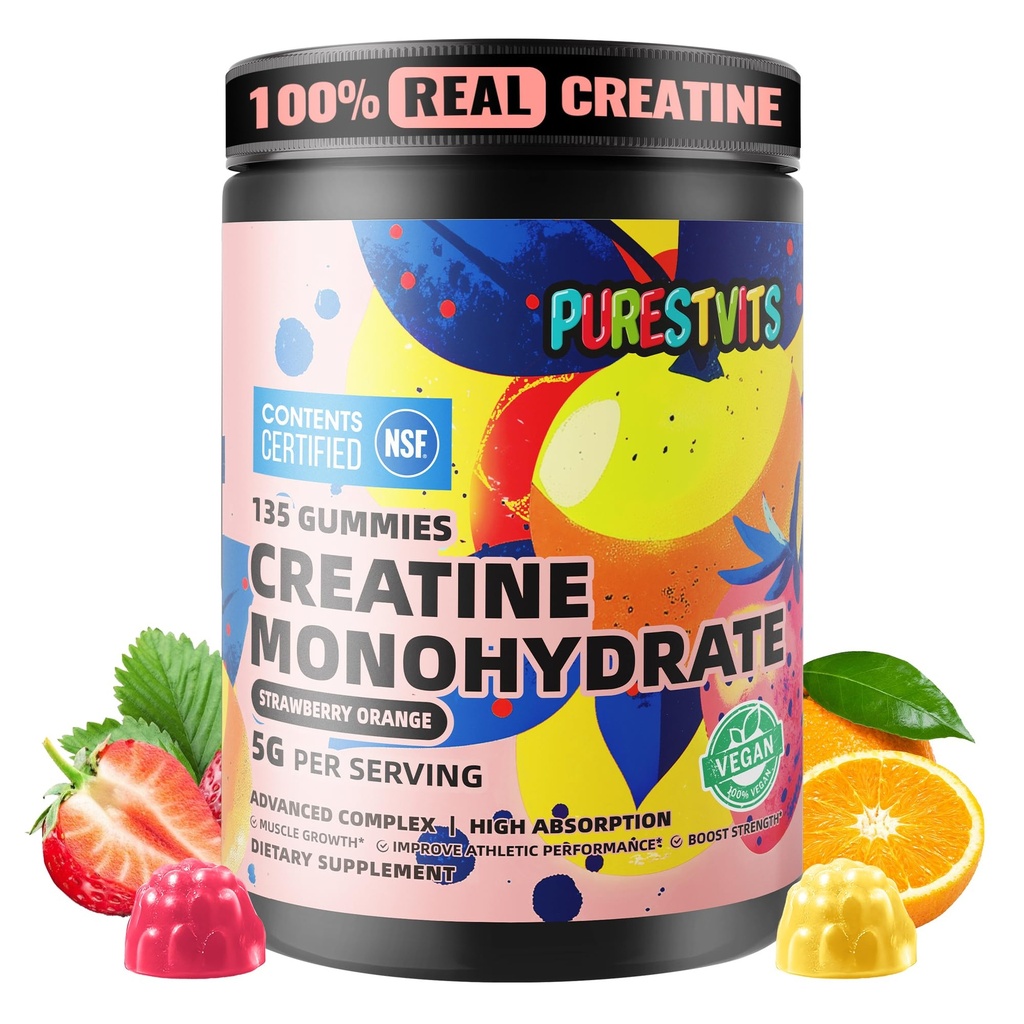 NSF Certified Creatine Gummy 5g - Createine Monohydraat Gummies 