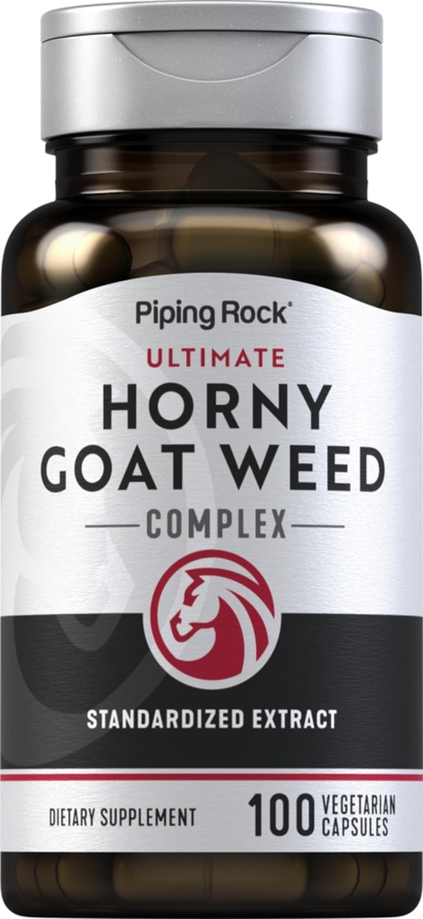Piping Rock Horny Goat Weed for Men 100 Capsules 