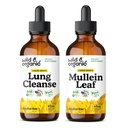 Wild & Organic Lung Cleanse Tincture 4 fl oz & Mullein Tincture 4 fl oz