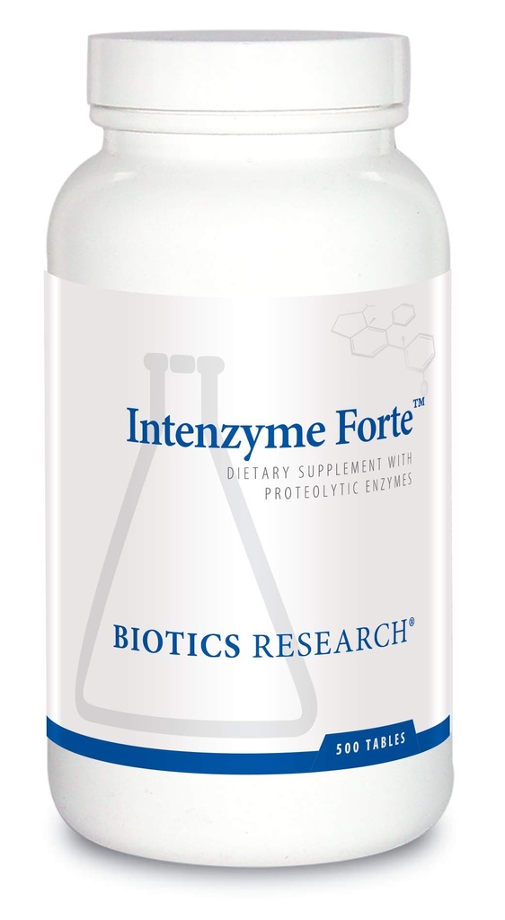 Biotica Research Intenzyme ForteTM Proteolytische Pancreatrische Enzymen, Pancreatin, Bromelain, Papain, Lipase, Amylase