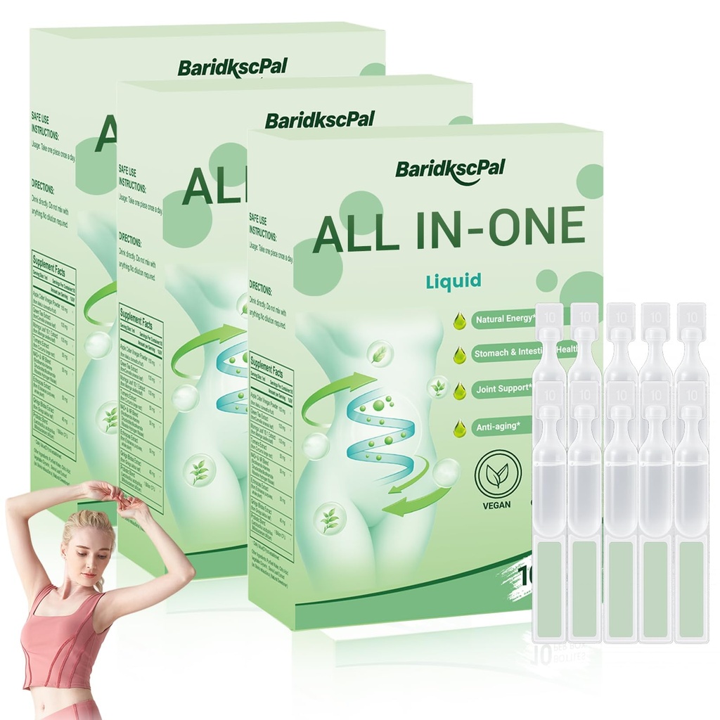 Six-in-One Herbal Oral Liquid | Natural Digestive Support & Body Care Drops for Women and Men | Promotes Intestinal Wellness & Skin Firming (3 Box)
