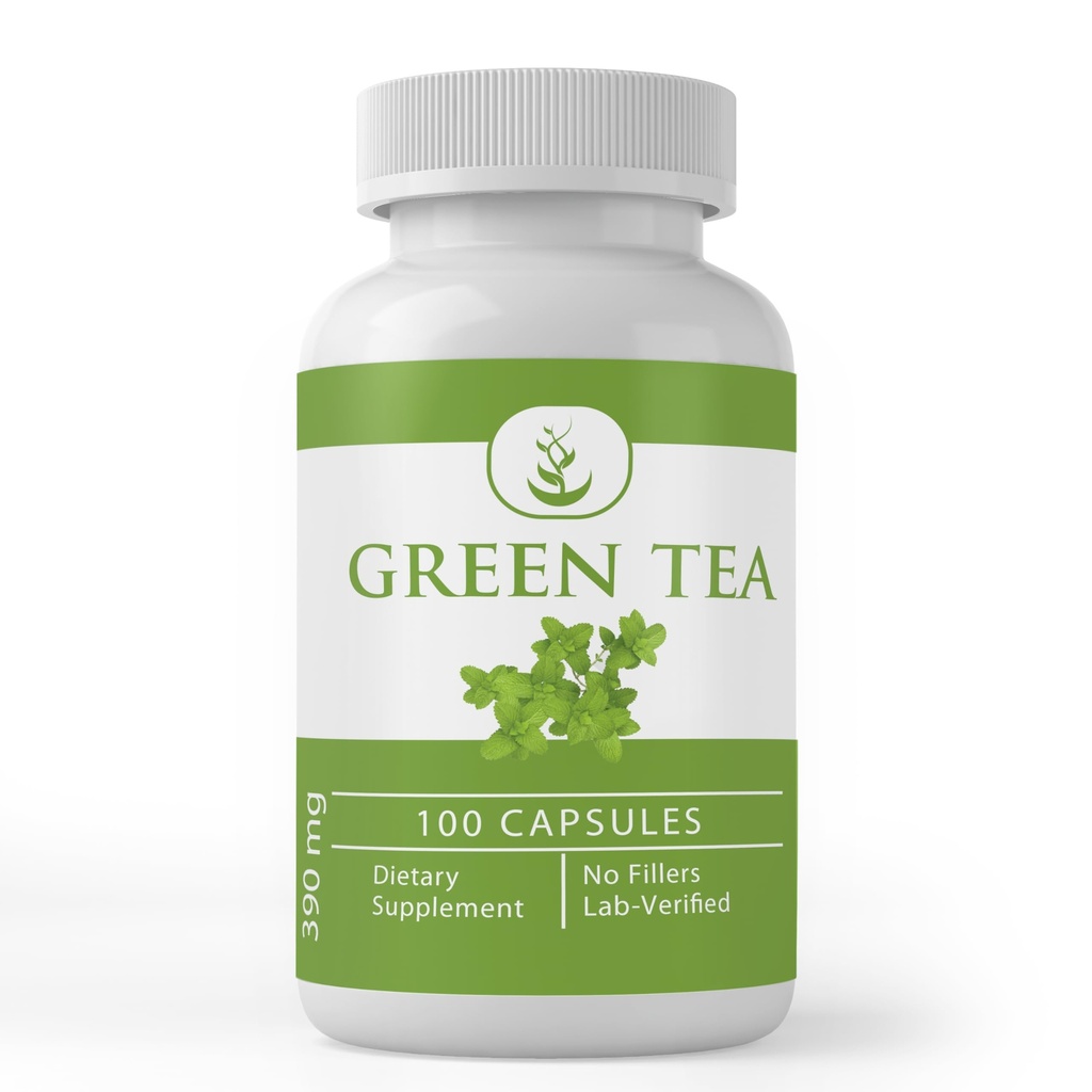 PURE ORIGINEEL INGREDIËNTEN Groen theeextract, (100 capsules) Altijd zuiver, Geen additieven of fillers, Lab geverifieerd