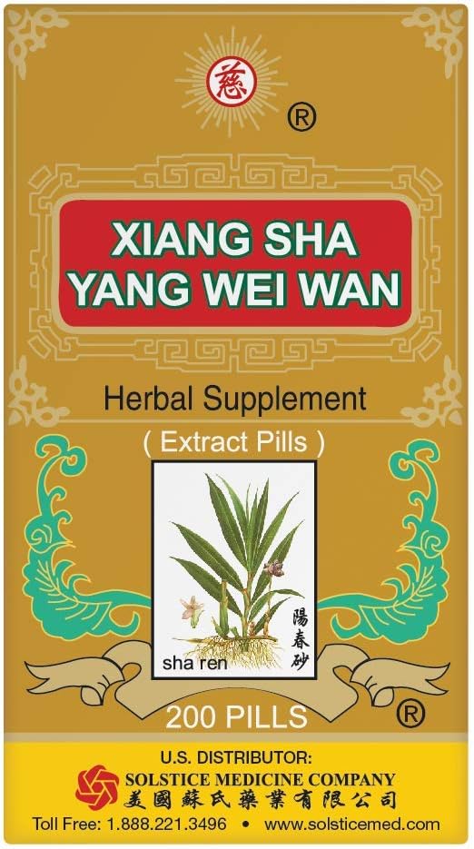 Solstice Medicine Company Xiang Sha Yang Wei Wan Kruidensupplement (200 pillen) (1 fles)