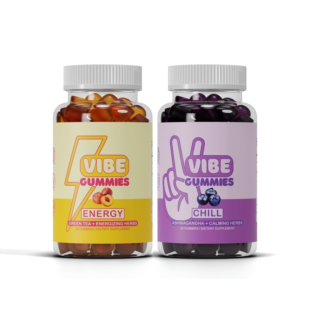 Balance Bundle: Chill KSM-66 Ashwagandha and Energy, Green Tea & Energizing Herbs Gummies