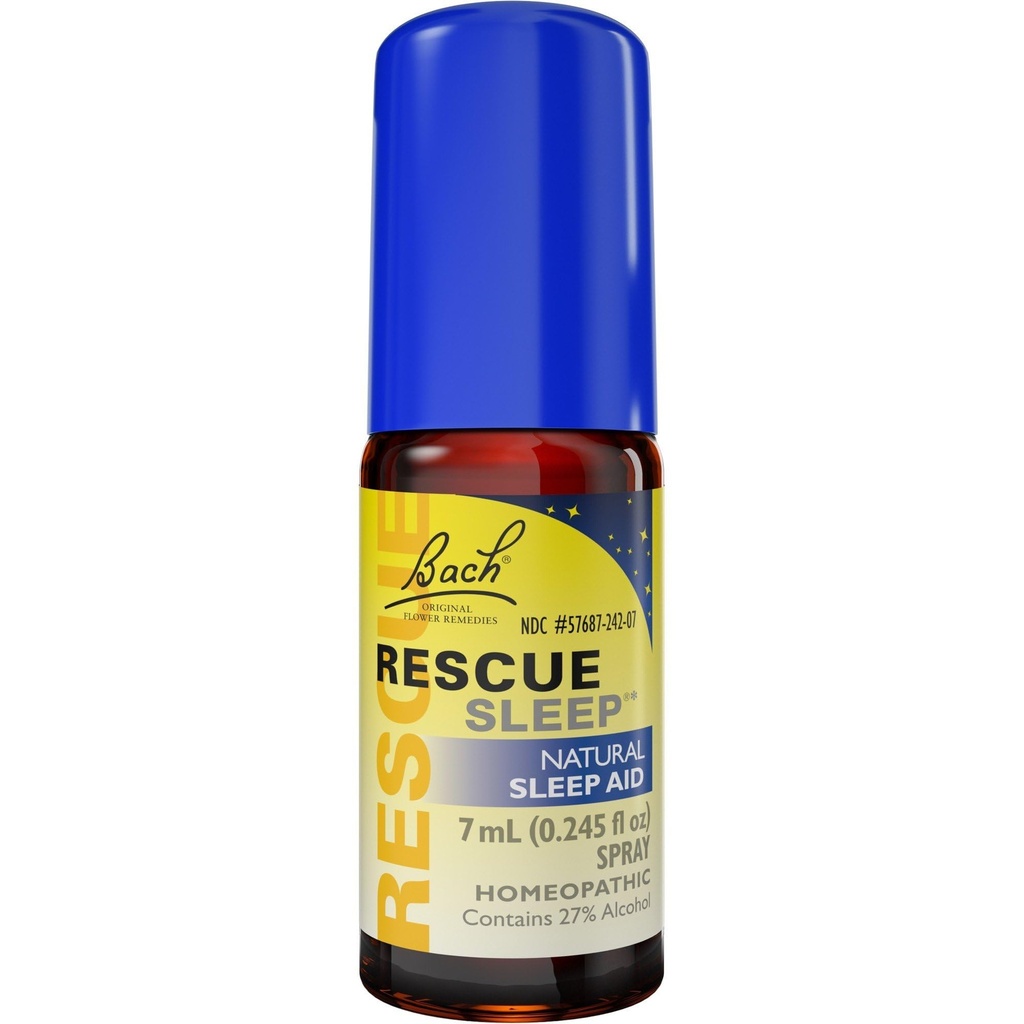 Bach RESCUE SLAPEN Spray 7ml, Natuurlijke Slaap & Stress Hulp, Homeopathische Bloem Essentie, Veganistisch, Vrij van Melatonine, Suiker, en Gluten, Niet-Narcotisch, Niet-Habit Vorming