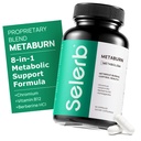 Selerb Metaburn pilules de perte de poids pour les femmes et les hommes - Suppresseur d'appétit et brûleur de graisse, Métabolisme Soutien Supplément perte de poids avec Berberine, Chrome, Thé vert et B12-60 Capsules
