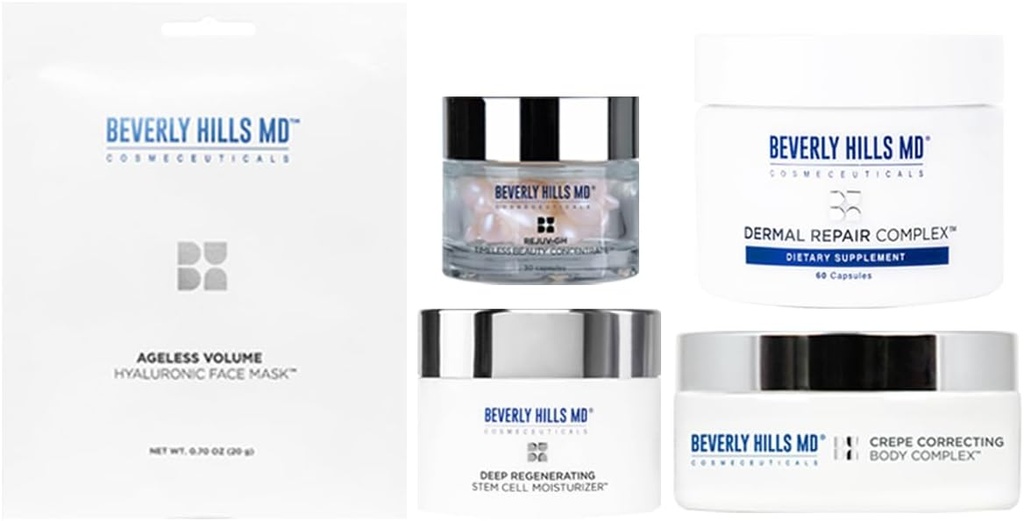 Beverly Hills MD Award Winnaars Bundle - Helpt w/Hydration, Verschijning van Verouderende huid, rimpels, fijne lijnen & ondersteuning Collageen