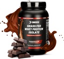 DMoose Grass Fed Whey Protein Powder - voor spiergroei en herstel, natuurlijk zoet en smaakvol, rijk aan aminozuren, snelle absorberende prestaties formule (2 Lbs, chocolade)
