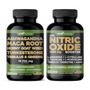 Gade Nutrition Ashwagandha met Maca Root, Horny Goat Weed, Turkesterone, Tribulus Terrestris, Panax Ginseng + Nitric oxide Booster - bundel voor energie, vitaliteit, prestaties, pomp