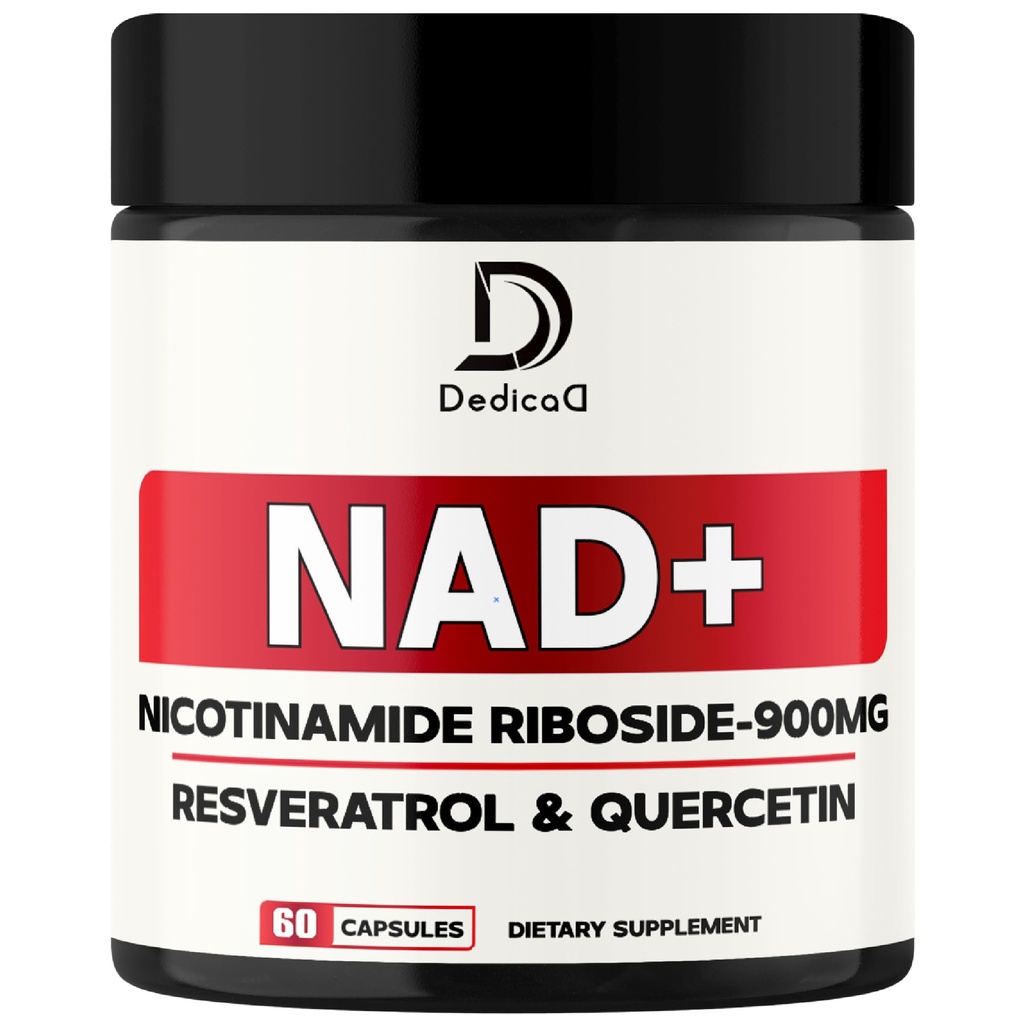 NAD Supplement met Nicotinamide Riboside, Trans-Resveratrol, Quercetine - Cellular Energy & Repair, Vitality, Healthy Aging - 60 Tel.
