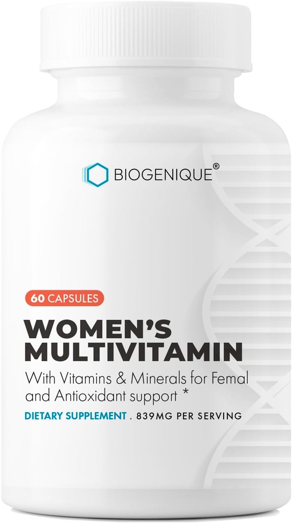 Vrouwen Multivitamine, Dagelijkse Vitaminen voor Vrouwen met Vitaminen A, C, D, E, B-6 en B-12, Energie Metabolisme, Bot & Immuun Ondersteuning, 60 Capsules