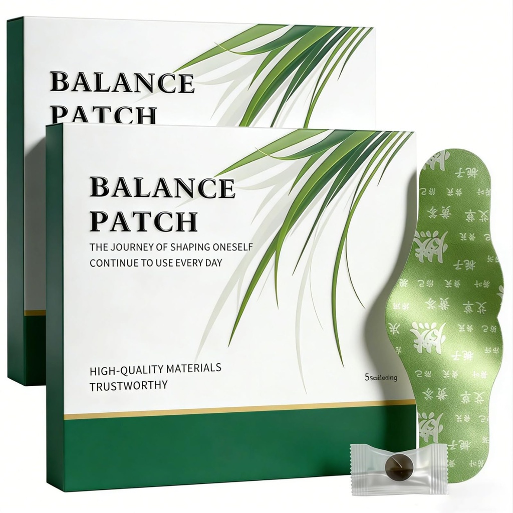 Balance Patch, Plant Herbal Navel Patches for Menstrual Cramp , 2026 New Herbal Balance Patch for Waist & Abdomen, Gentle Formula for All Skin (2boîtes,10 Patches)