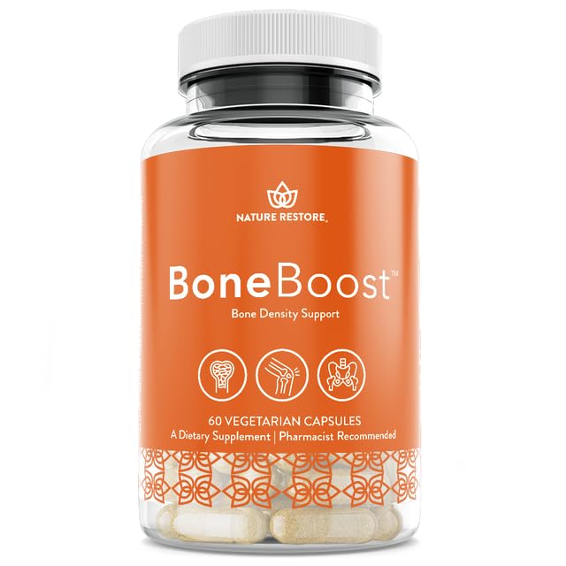 Nature Restore BoneBoost, Supplément Santé Osé Naturel, 60 Capsules, Fabriqué aux États-Unis, Non OGM, Sans gluten