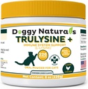 Trulysine Plus L-Lysine voor katten Immune Support Oral Powder 8oz/226g - Cats & Kittens of All Age, Sneezing, Runny Nose Squinting, Watery Eyes Chicken Liver Flavor (U.S.A)(226 Gram (900mg / Scoop))