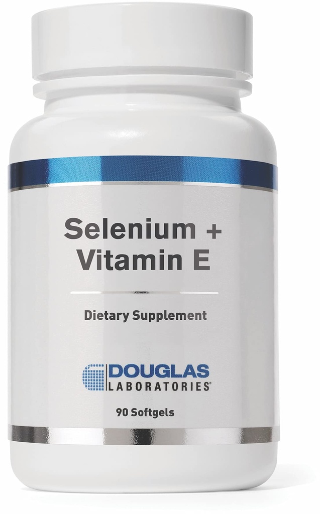 Douglas Laboratoria Selenium + Vitamine E 400 I.U. van natuurlijke vorm van vitamine E en 50 mcg. van Selenium 90 Softgels