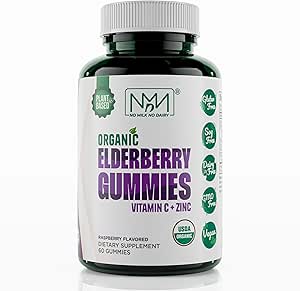Biologische Vlierbessen Gummies met Zink en Vitamine C Immune Boosting Sambucus Vlierbessen Rijk in Antioxidanten 