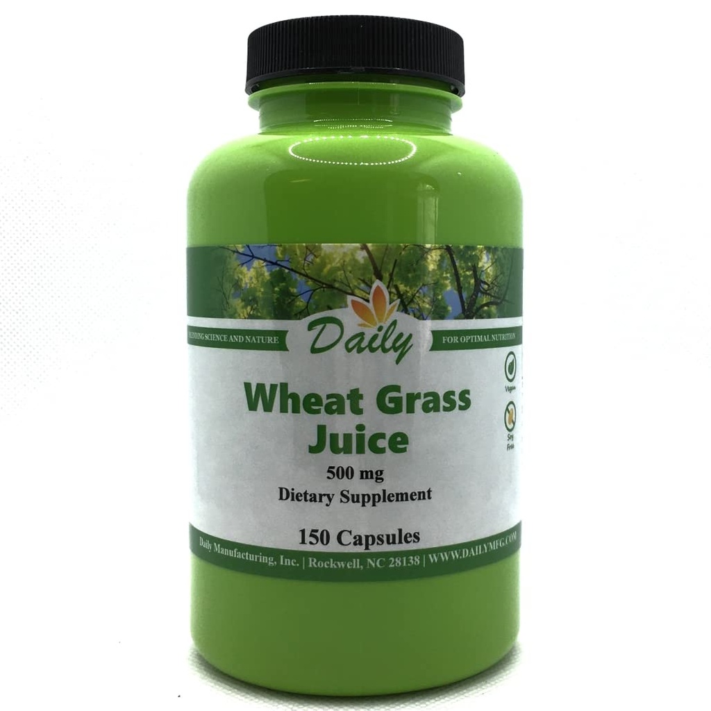 Daily Manufacturing Organic Dehydrated Wheat Grass Juice Capsules