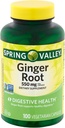 Spring Valley Ginger Root 550 mg, complément alimentaire, Ginger Root Capsules t, 100 Compte + Sticker