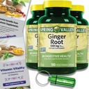 Choice Bundle Spring Valley Gember Root Digestive Health Dietary Supplement Capsules, 550 mg, 100 Tel 3 pk (300 Totaal) + Vitamine Vitality & Pill Container (5 Items)!